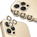 Μεταλλικό Κάλυμμα Κάμερας Armor ring με tempered glass για iPhone 13 Pro / 13 Pro Max Χρυσό